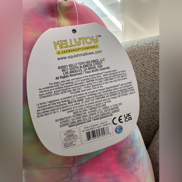 Nwt 18" Bevalee the Unicorn  Hugmee  Kellytoy Squishmallow - Picture 5 of 5
